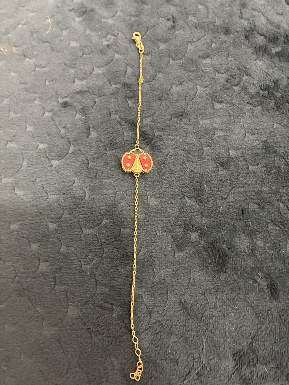 Gold-Tone Red Ladybug Bracelet - Women Jewelry 14 karat yellow gold